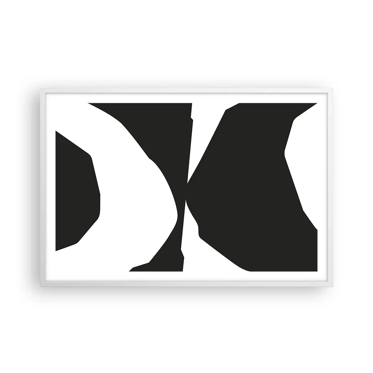 Póster en marco blanco - Positivo-negativo - 91x61 cm