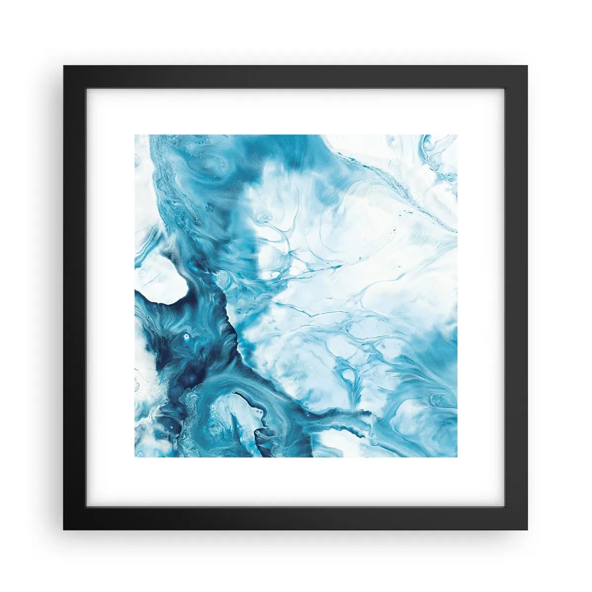 Póster en marco negro - Un concierto azul - 30x30 cm
