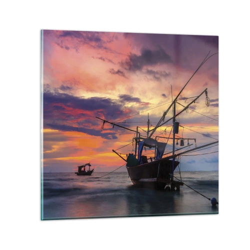 Cuadro sobre vidrio - Impresiones sobre Vidrio - Una noche exótica - 30x30 cm