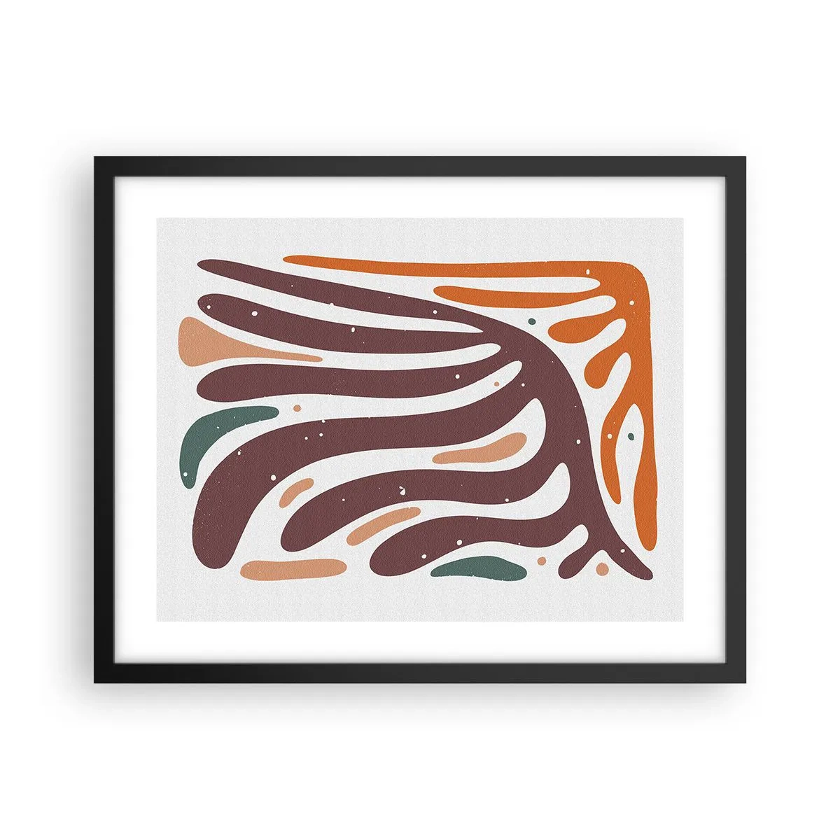 Póster en marco negro - Composición orgánica - 50x40 cm