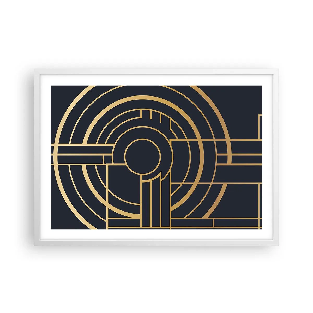 Póster en marco blanco - Giro de los elementos - 70x50 cm