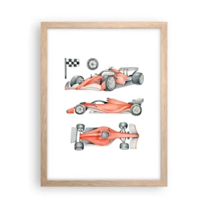 Póster en marco roble claro - Para alcanzar un sueño - 30x40 cm