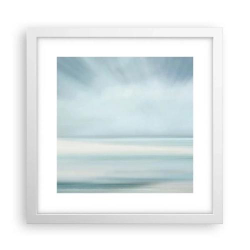 Póster en marco blanco - Paz hasta el horizonte - 30x30 cm