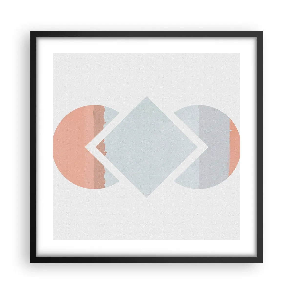 Póster en marco negro - Arte geométrico - 50x50 cm