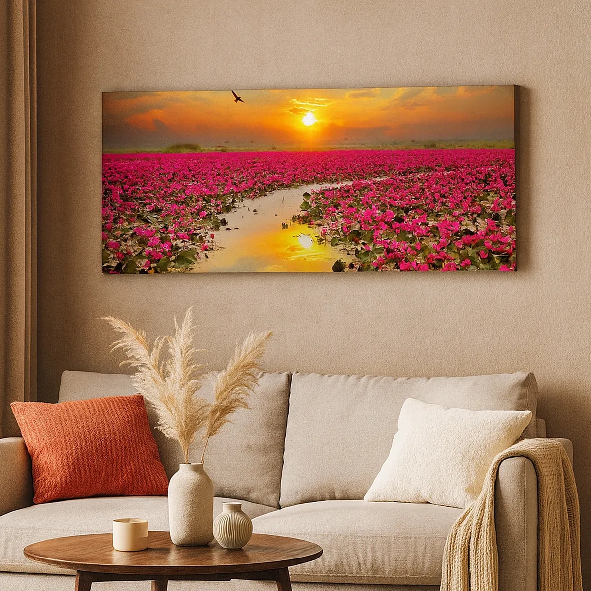 Cuadro sobre lienzo - Impresión de Imagen - La vida secreta del lago - 30x30 cm