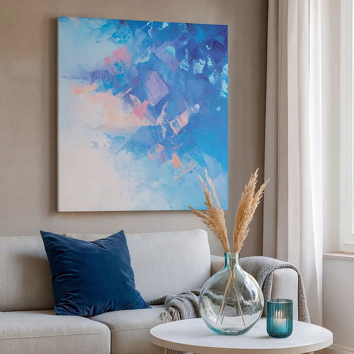 Cuadro sobre lienzo - Impresión de Imagen - Abstracción invernal - 30x30 cm