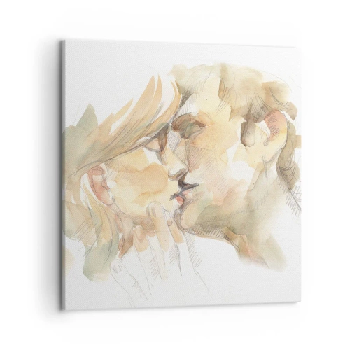 Cuadro sobre lienzo - Impresión de Imagen - ¿La media naranja encontrada? - 50x50 cm