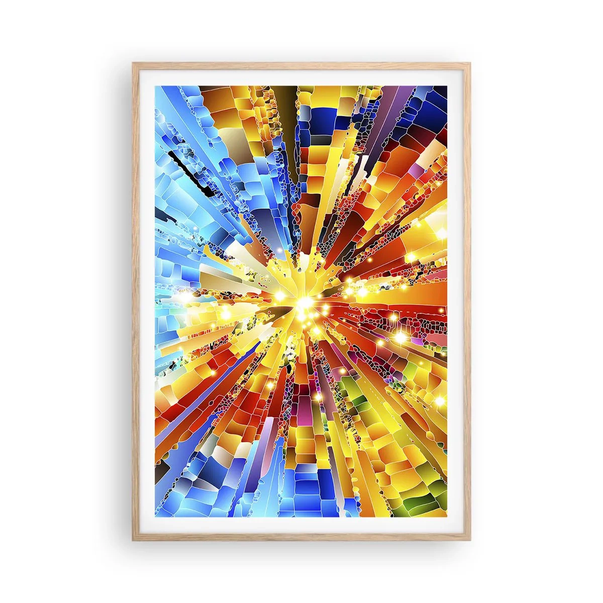 Póster en marco roble claro - In medias res - 70x100 cm