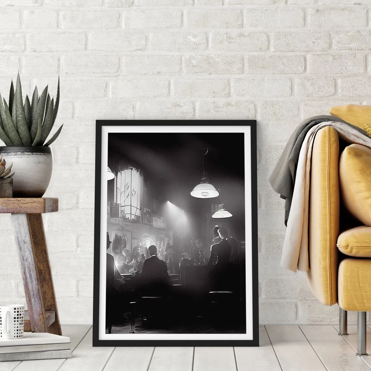 Póster en marco negro - En clave de jazz - 50x70 cm