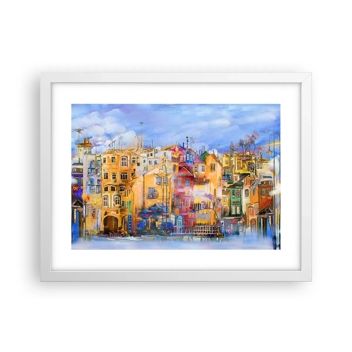 Póster en marco blanco - Estamos juntos - 40x30 cm