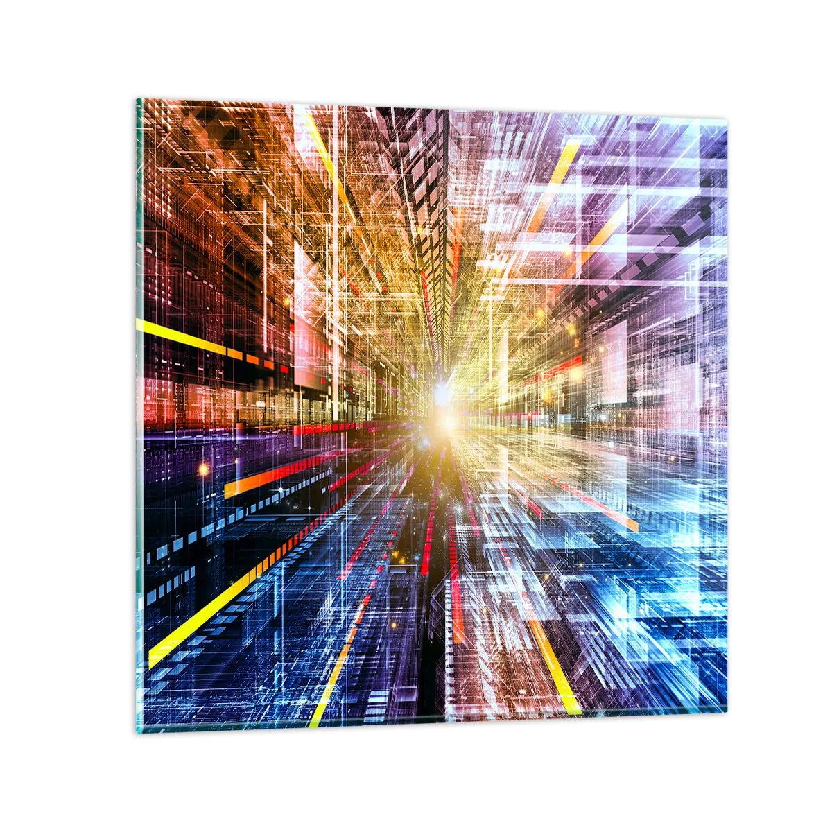 Cuadro sobre vidrio - Impresiones sobre Vidrio - Un pasillo luminoso - 40x40 cm