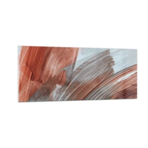 Cuadro sobre vidrio - Impresiones sobre Vidrio - Abstracción otoñal y ventosa - 100x40 cm