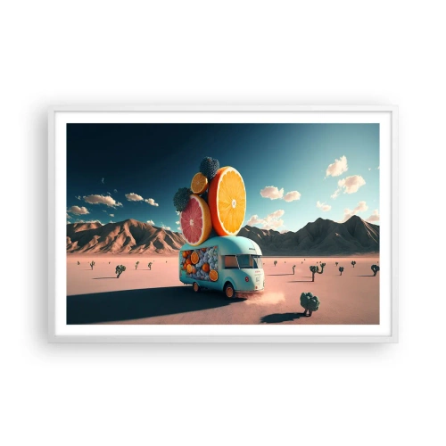 Póster en marco blanco - Un sabor a vacaciones - 91x61 cm