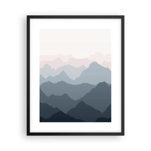 Póster en marco negro - Cordilleras a la vista - 40x50 cm