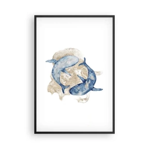 Póster en marco negro - ¿Amistad o amor? - 61x91 cm