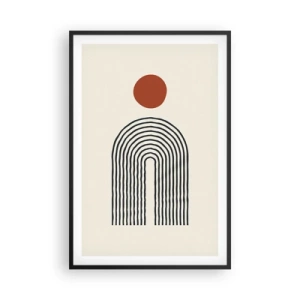 Póster en marco negro - Magnetismo de formas y colores - 61x91 cm