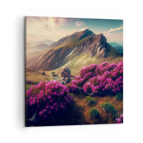 Cuadro sobre lienzo - Impresión de Imagen - Verano en las montañas - 50x50 cm