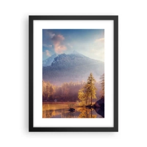 Póster en marco negro - Entre las montañas y los valles - 30x40 cm