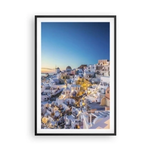 Póster en marco negro - La esencia de lo griego - 61x91 cm