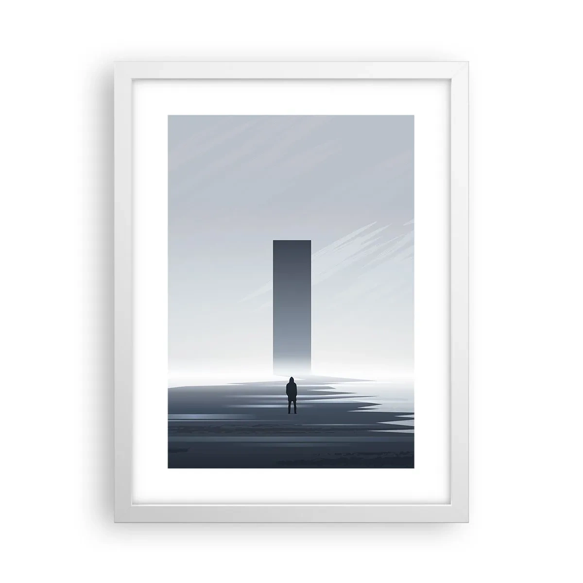 Póster en marco blanco - ¿Oportunidad o amenaza? - 30x40 cm