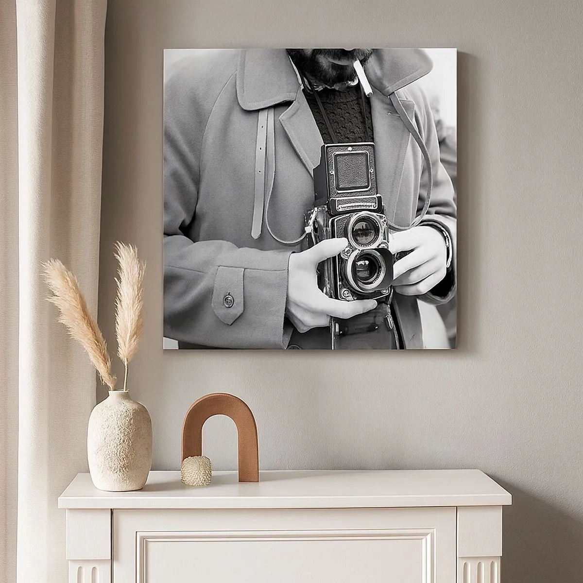 Cuadro sobre lienzo - Impresión de Imagen - En estilo retro - 30x30 cm