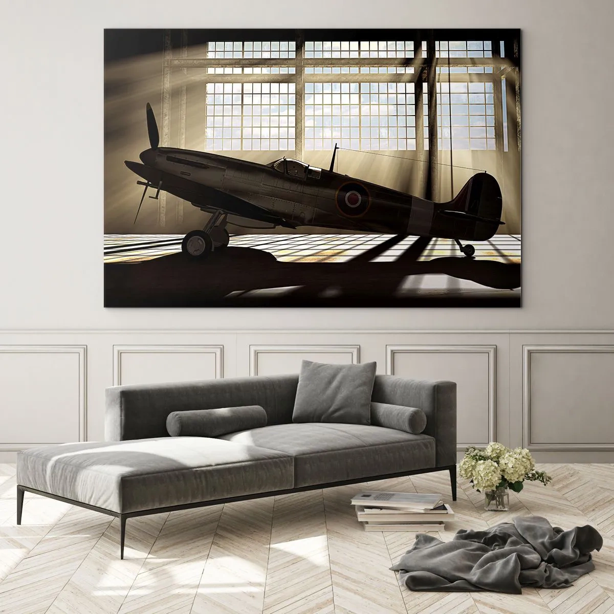 Cuadro sobre vidrio - Impresiones sobre Vidrio - Descanso del guerrero - 100x70cm - El descanso del guerrero - Decoración de pared moderna para salón y dormitorio ARTTOR