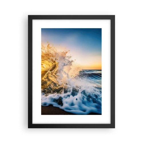 Póster en marco negro - Jugando en la arena - 30x40 cm