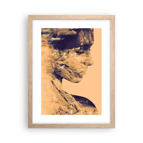 Póster en marco roble claro - Hermosa por naturaleza - 30x40 cm