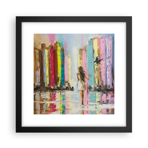 Póster en marco negro - Sígueme - 30x30 cm