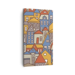 Cuadro sobre lienzo - Impresión de Imagen - Casa tras casa - 45x80 cm
