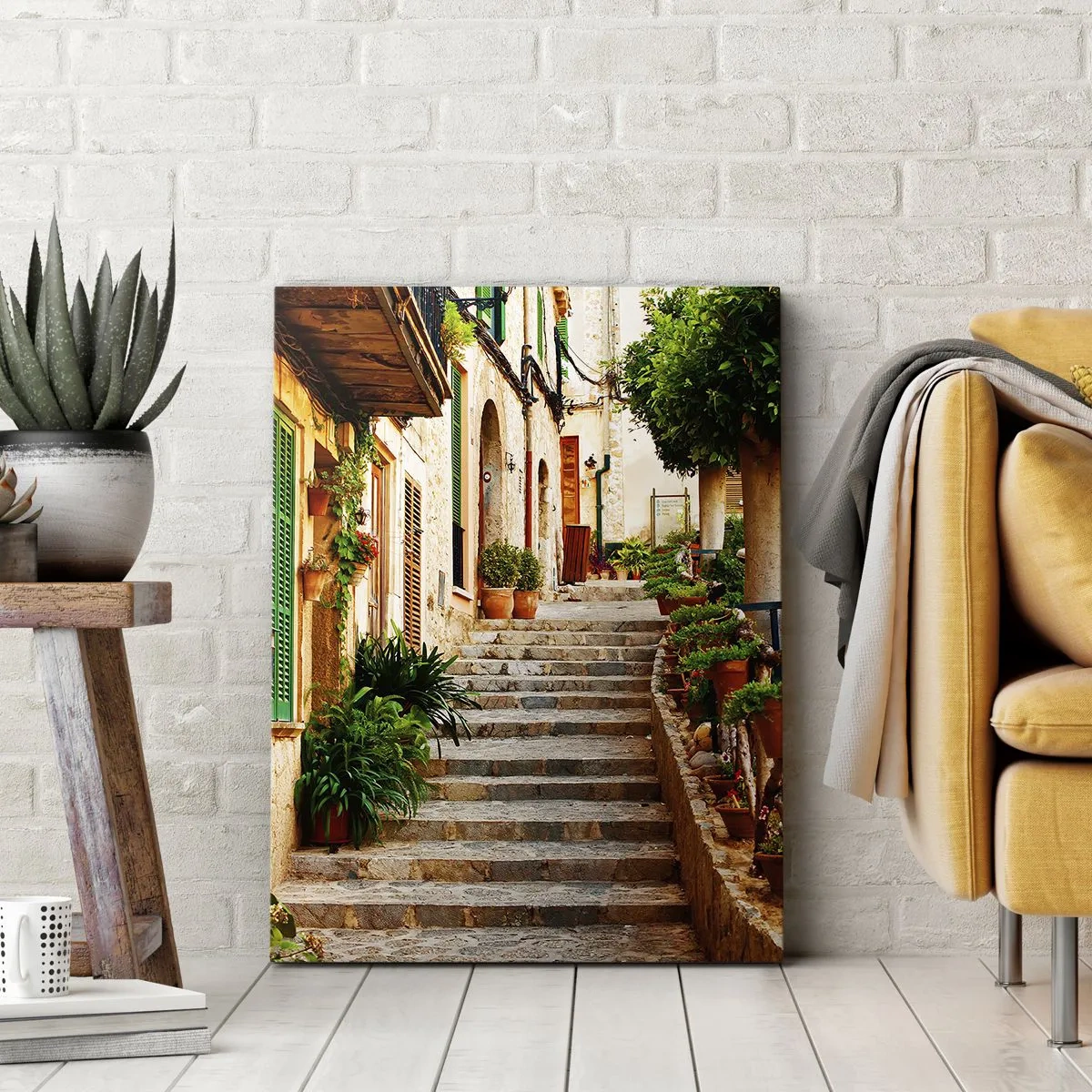 Cuadro sobre lienzo - Impresión de Imagen - La magia de unas vacaciones en España - 80x120 cm