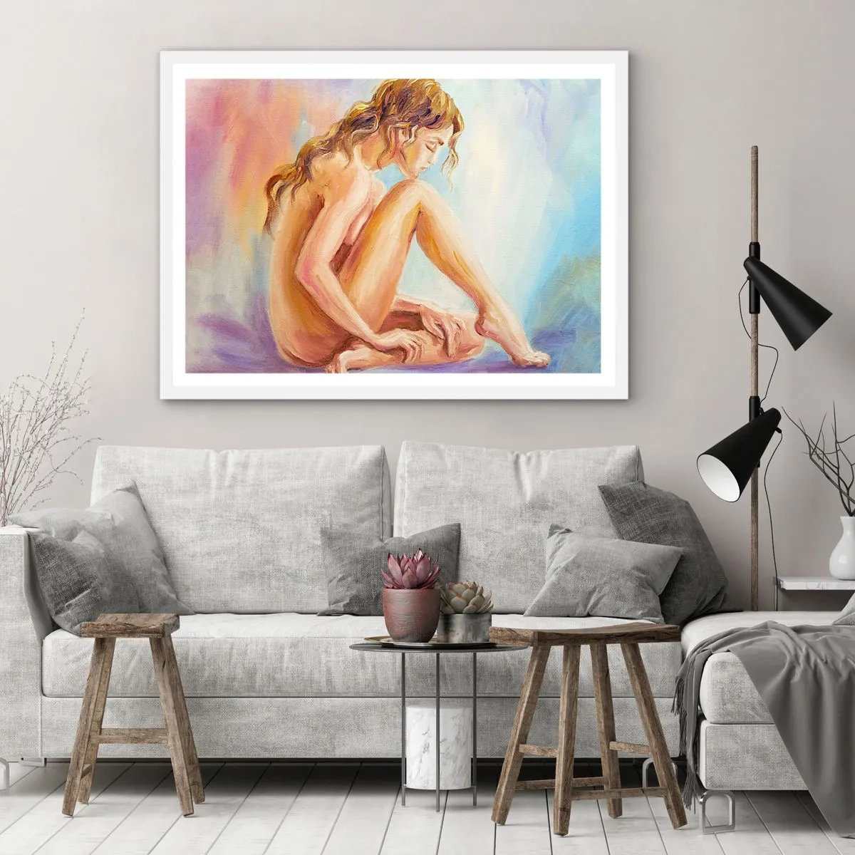 Póster en marco blanco - Acto de juventud - 91x61 cm