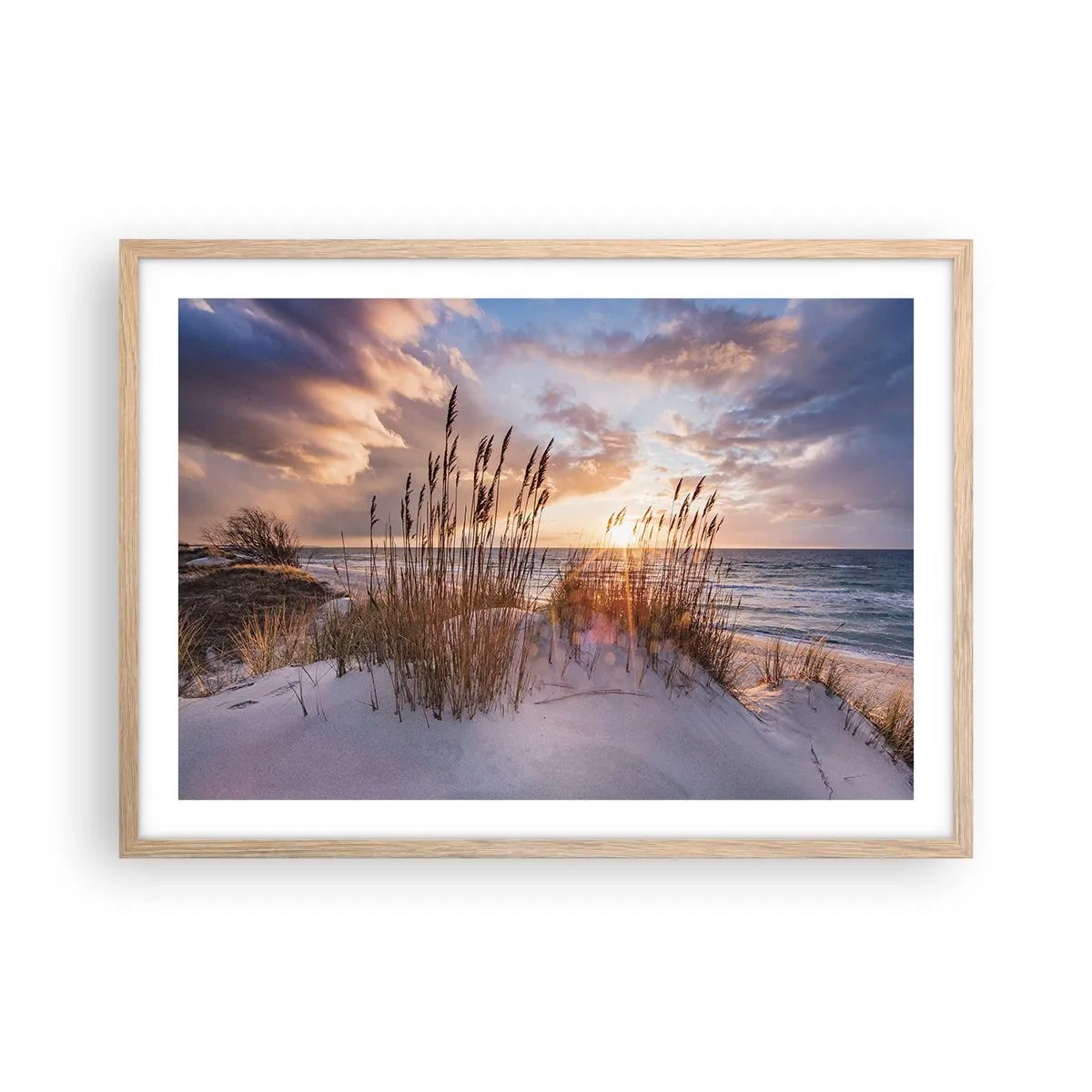 Póster en marco roble claro - Adiós al sol y al viento - 70x50 cm