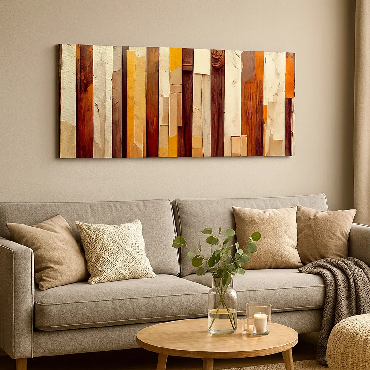 Cuadro sobre lienzo - Impresión de Imagen - Himno de los árboles del bosque - 30x30 cm