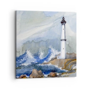 Cuadro sobre lienzo - Impresión de Imagen - Contra la oscuridad y la tormenta - 70x70 cm