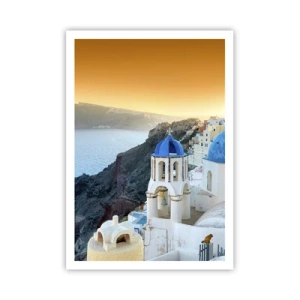 Póster - Santorini - el abrazo a las rocas - 70x100 cm