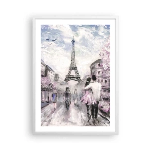 Póster en marco blanco - La ciudad del amor - 50x70 cm