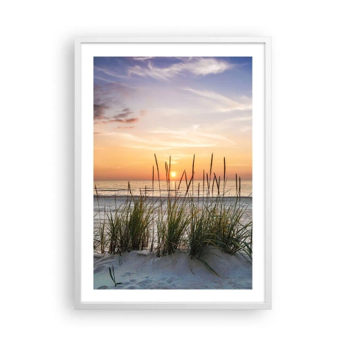 Póster en marco blanco - Mira, piensa, siente - 50x70 cm