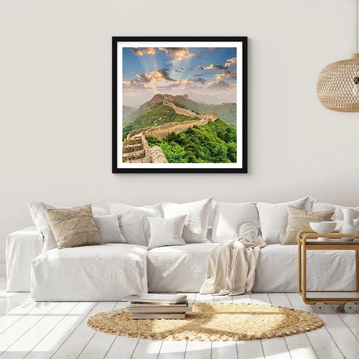 Póster en marco negro - Grandeza duradera - 40x40 cm