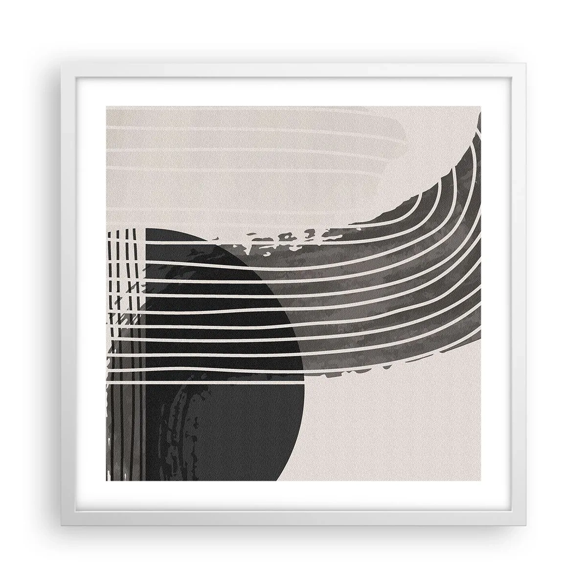 Póster en marco blanco - Ida y vuelta - 50x50 cm