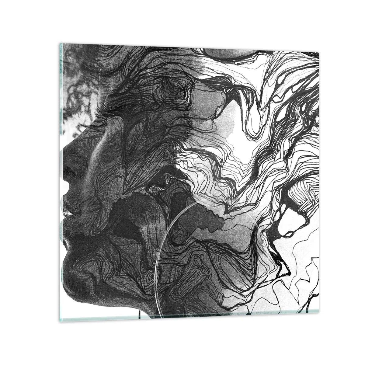 Cuadro sobre vidrio - Impresiones sobre Vidrio - Enredada en sueños - 40x40 cm