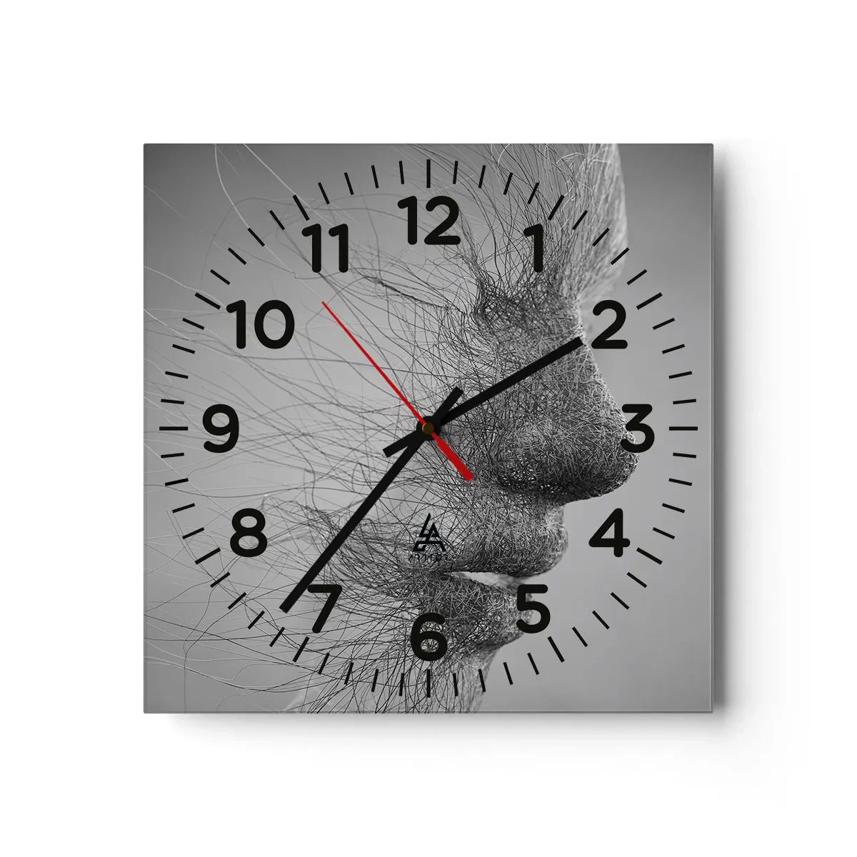 Reloj de pared - Reloj de vidrio - Espíritu del viento - 30x30 cm