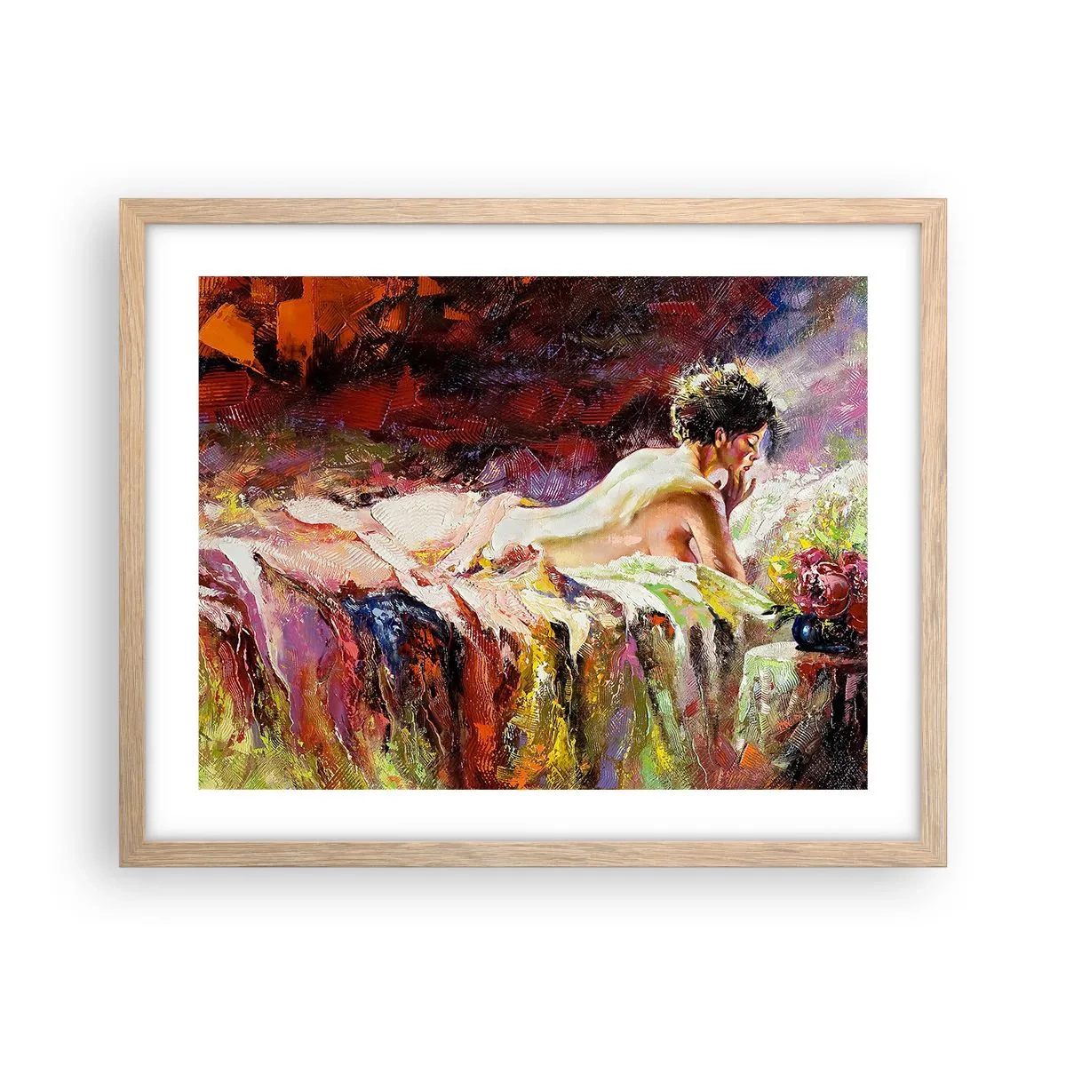 Póster en marco roble claro - Una Venus reflexiva - 50x40 cm