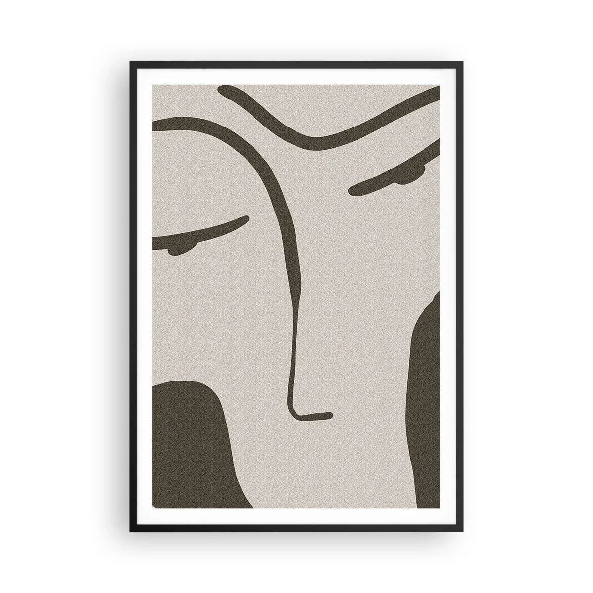 Póster en marco negro - Como salido de un cuadro de Modigliani - 70x100 cm