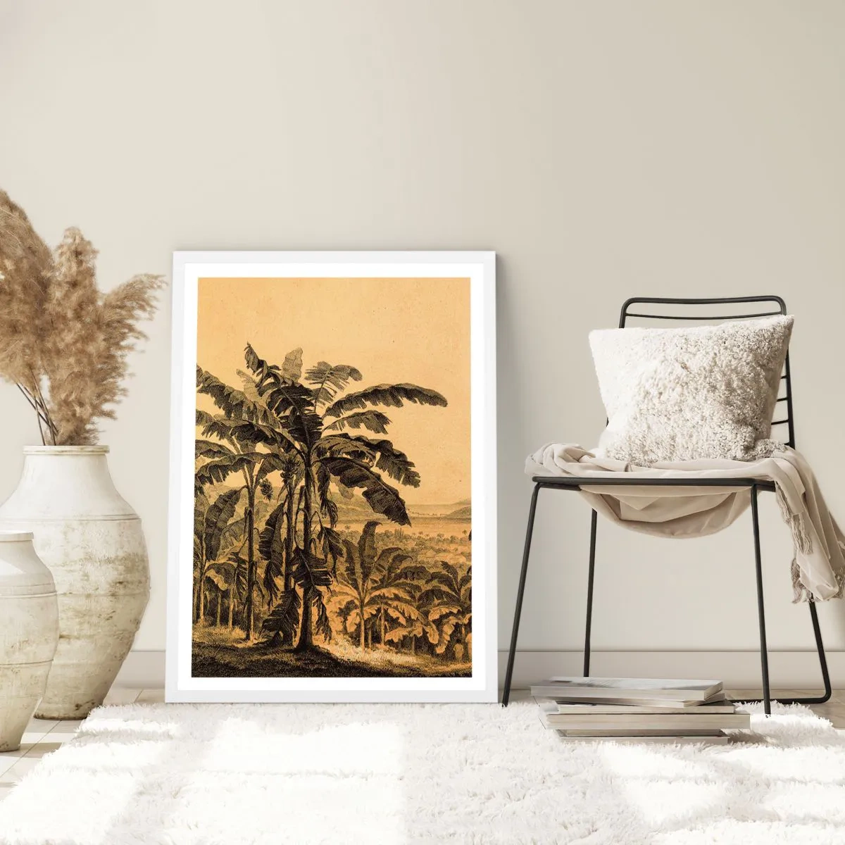 Póster en marco blanco - En un ambiente colonial - 61x91 cm