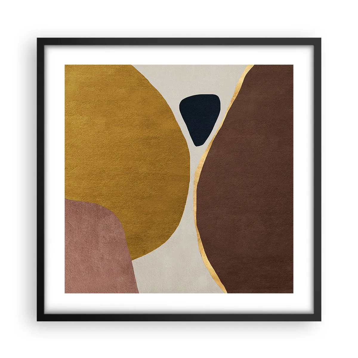Póster en marco negro - Abstracción - un lugar en el espacio - 50x50 cm