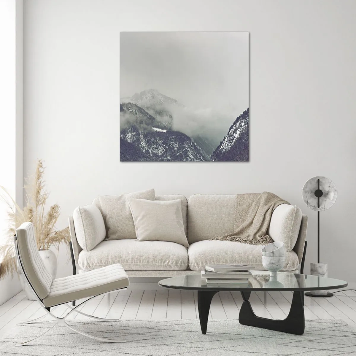 Cuadro sobre vidrio - Impresiones sobre Vidrio - Valle de la niebla - 70x70 cm