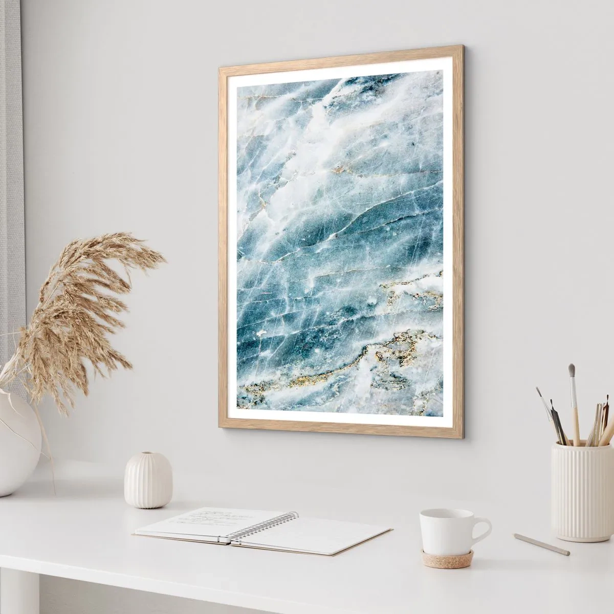 Póster en marco roble claro - El mundo de hielo - 61x91 cm