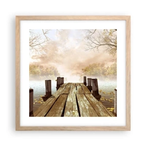 Póster en marco roble claro - La leve tristeza del otoño - 40x40 cm