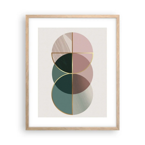 Póster en marco roble claro - Círculo tras círculo... - 40x50 cm